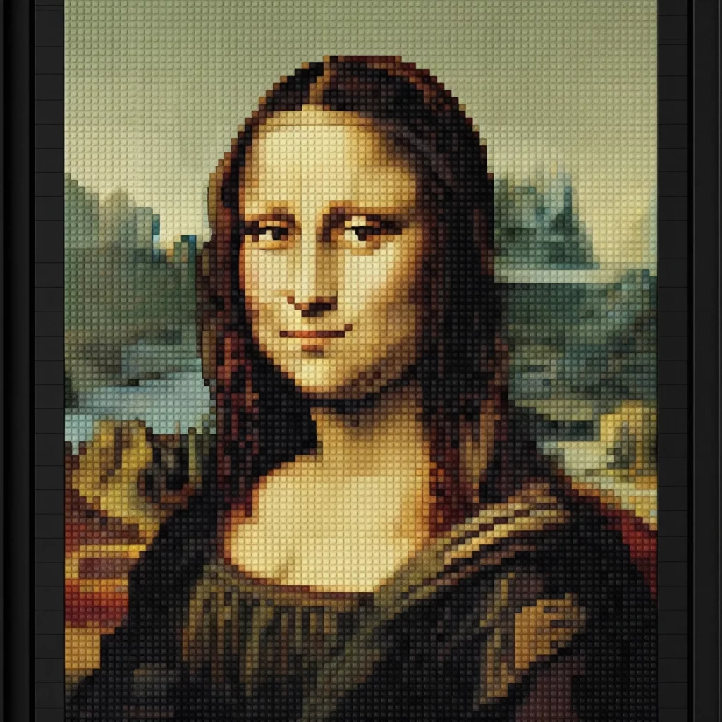 Portrait de la Joconde en LEGO