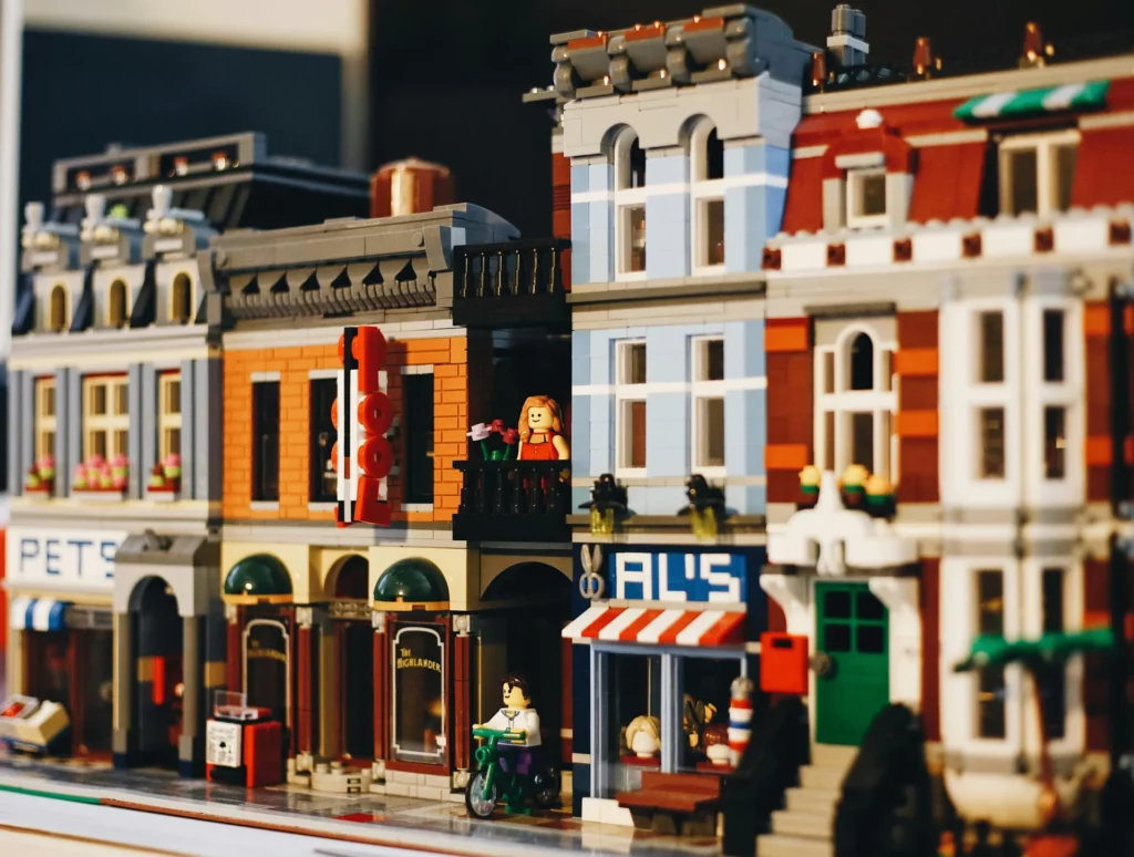 Photo d'une ville en LEGO